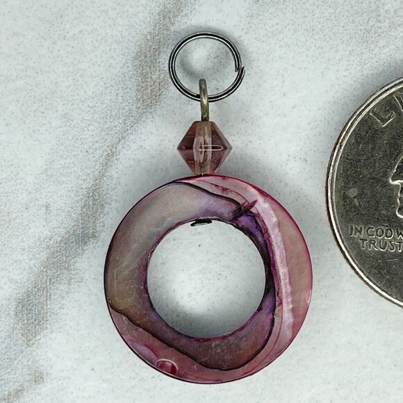 Hoop Shell Upcycled Pendant - Picture 3 of 4